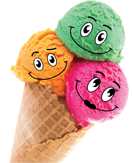 an ice cream cone
